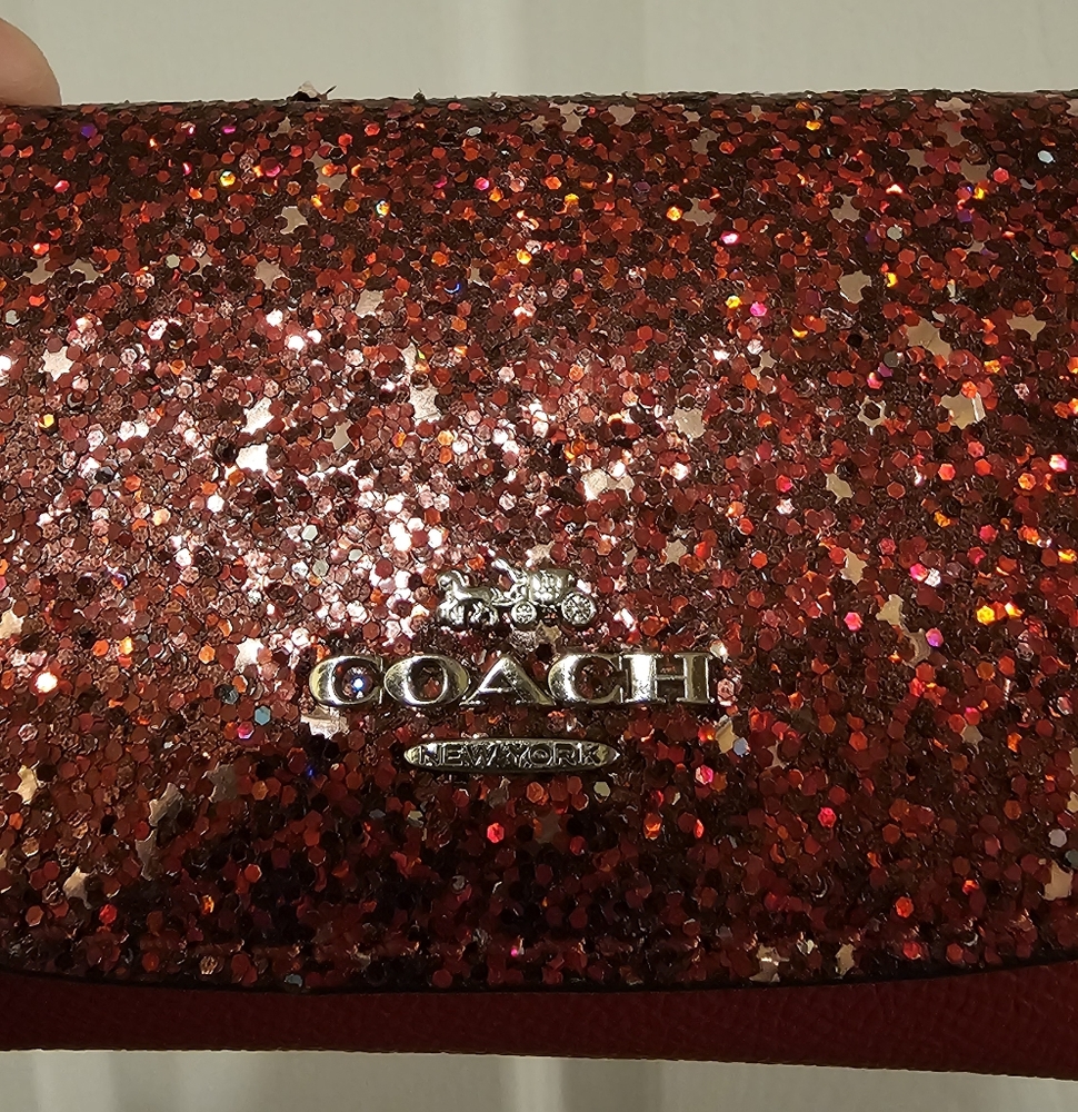 Coach Rare Sparkle Red Card Pouch - Picture 3 of 17